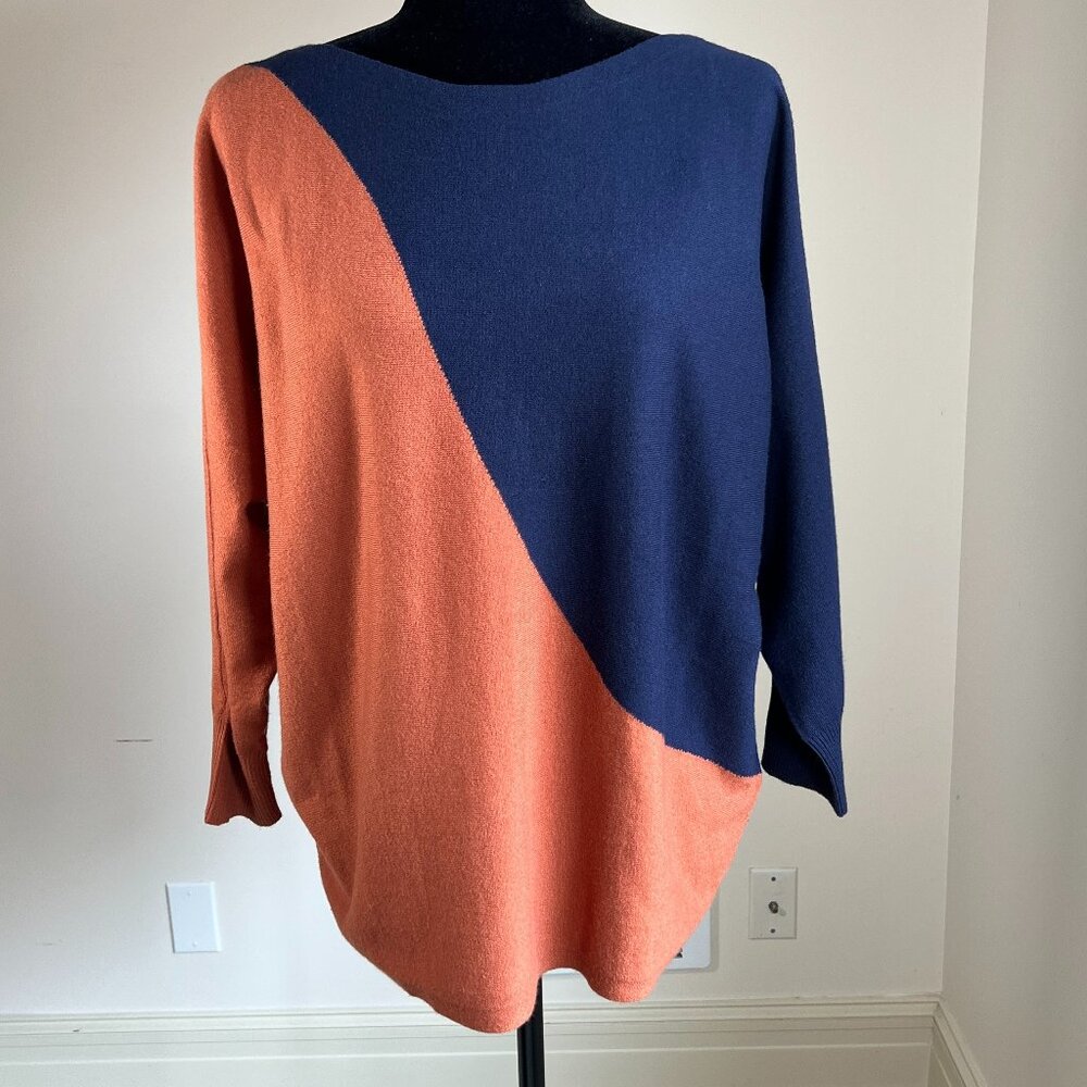 Color Block Dolmain Sweater Size L